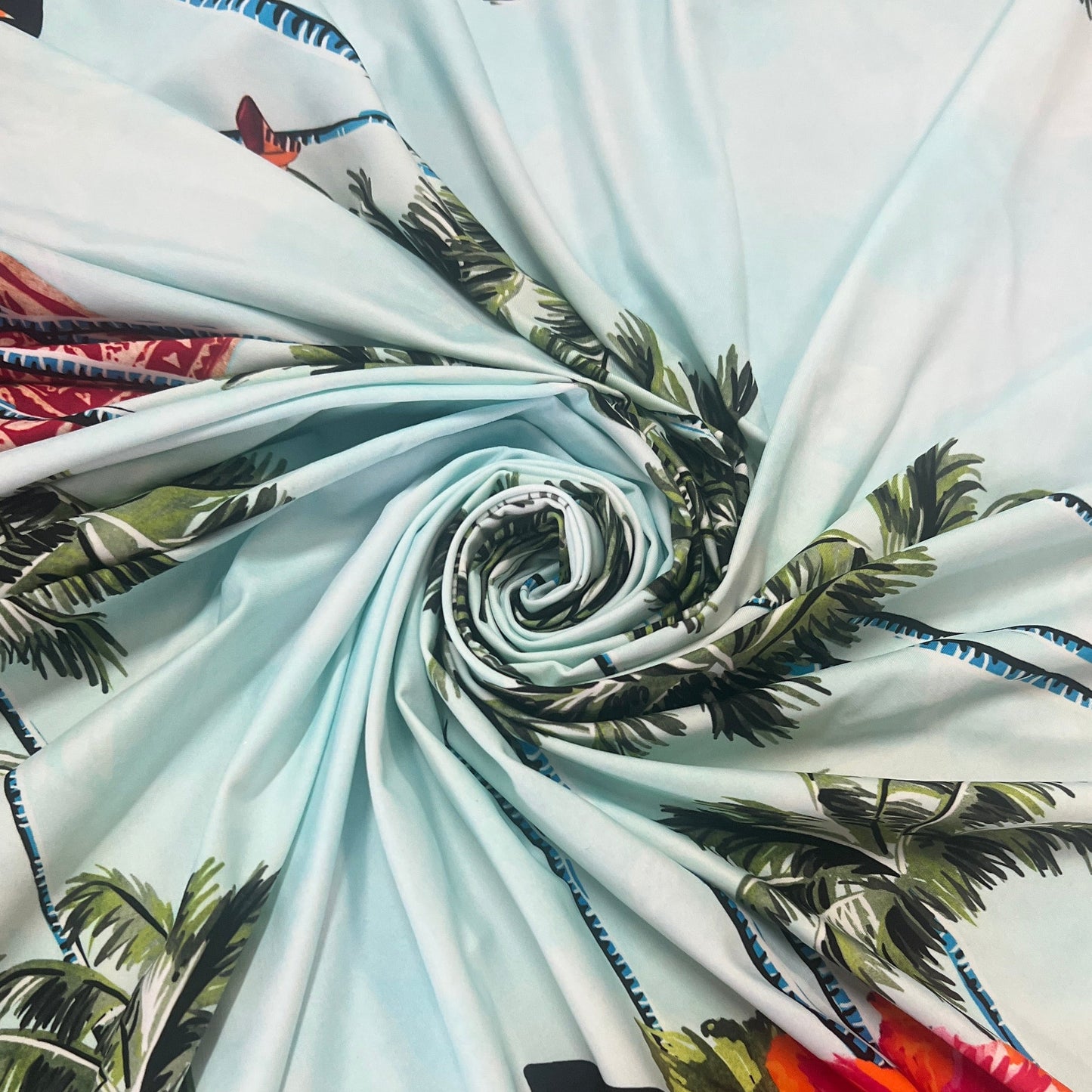 ALOHA : Maille imprimé vintage hawaïen