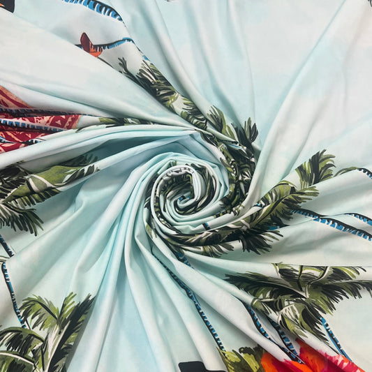 ALOHA : Maille imprimé vintage hawaïen