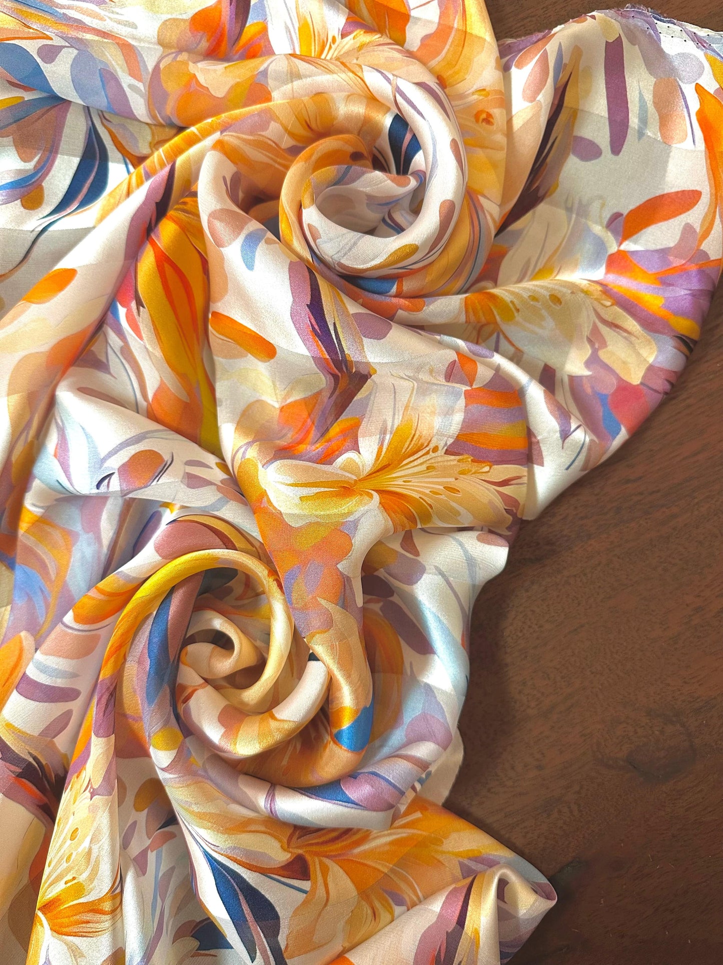 OSCAR: Bande satin imprimé soie