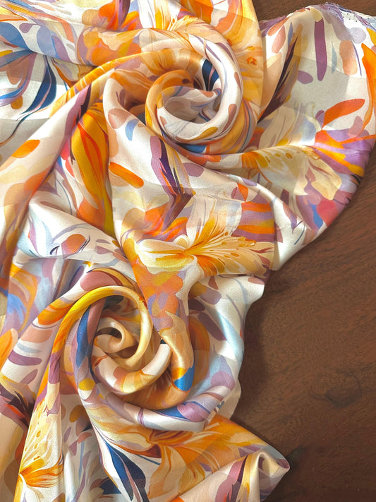 OSCAR: Bande satin imprimé soie