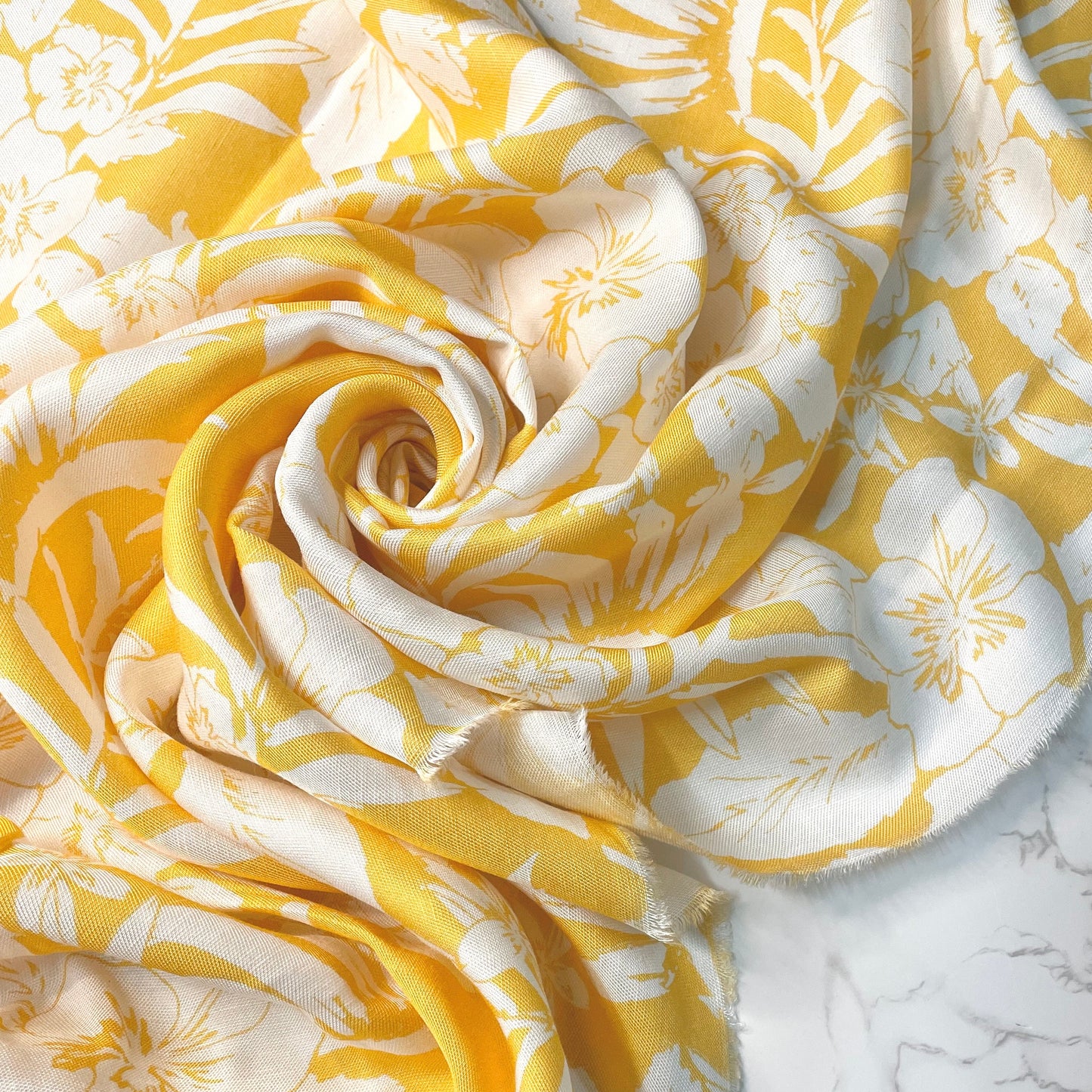 NERLA: Honey flower print woven linen cotton