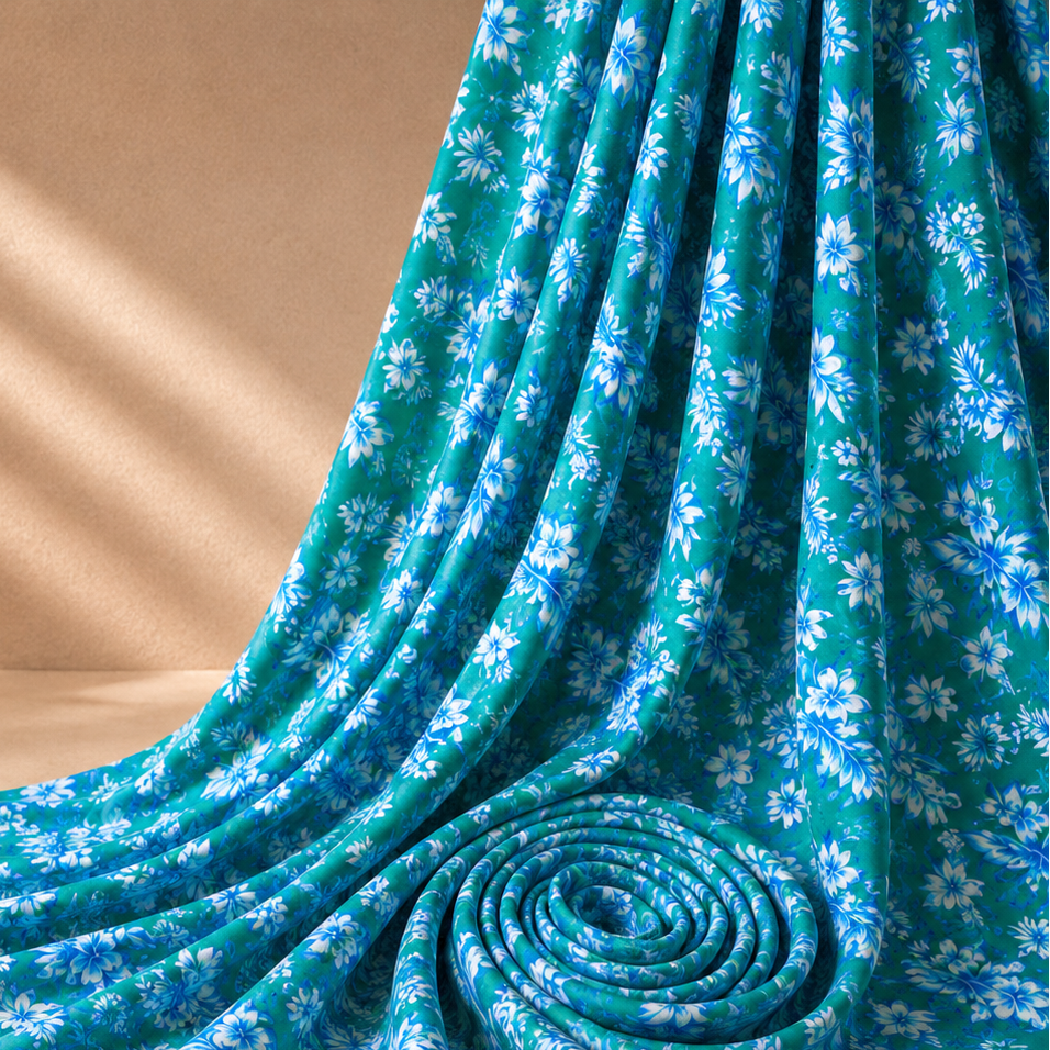 MAHINA: Tropical Floral Printed Mesh