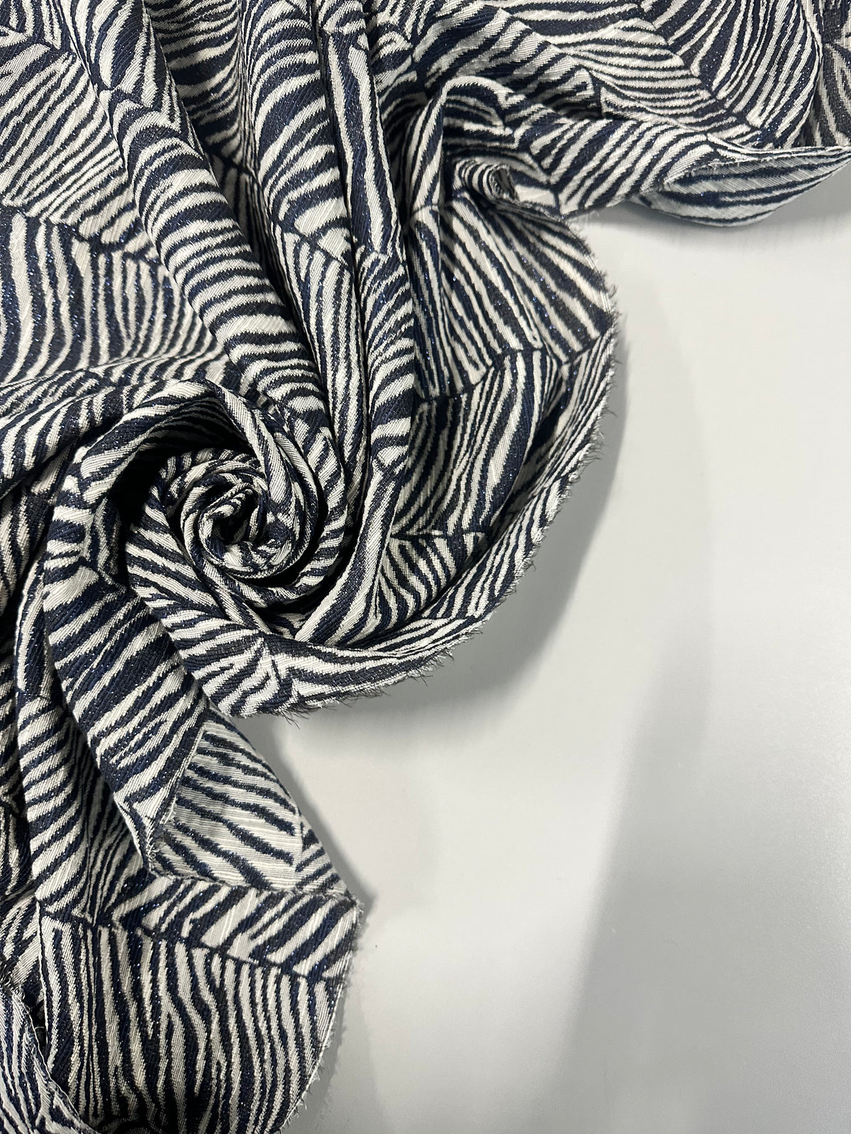 ZÉBRA : Jacquard coton et lurex motif zébré