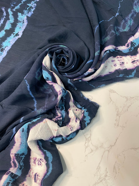 ÉMILIE: Popeline viscose imprimé abstrait aquarelle