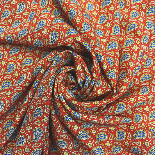 HÉRACLITE: Toile de soie imprimé motif paisley