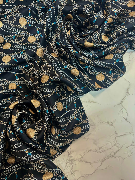 ALIZÉE: Satin de soie imprimé - Tiss'ART