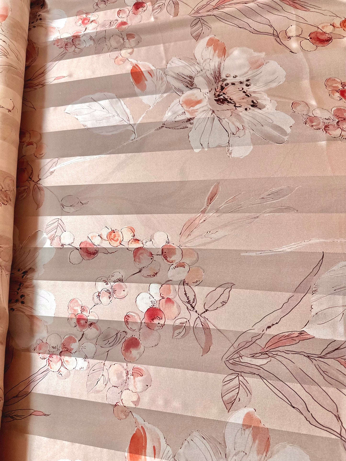 BLISS: Bande satin imprimé soie