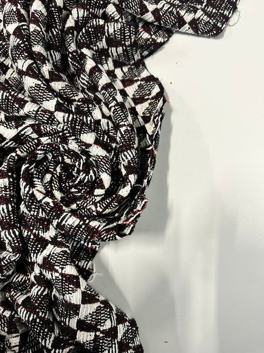 ELYO : Coton tissé à motif carreaux irréguliers