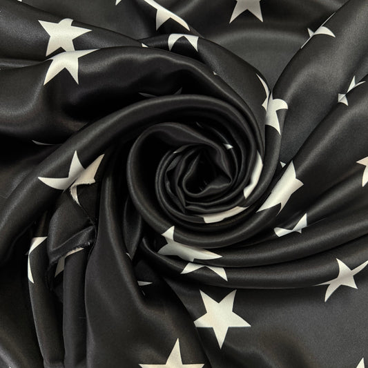RAÏNA : Satin de soie étoilé