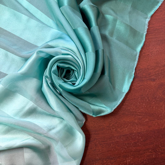 YSÉ : Bande satin dégradé bleu vert