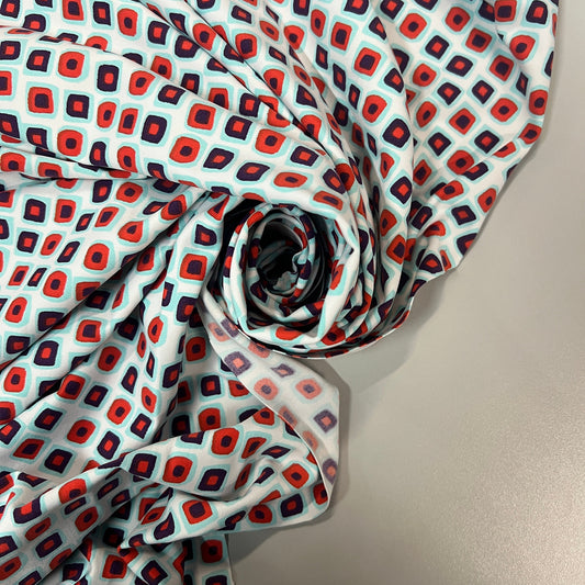 COUPON : MAILLE IMPRIMÉE MOTIF GÉOMÉTRIQUE