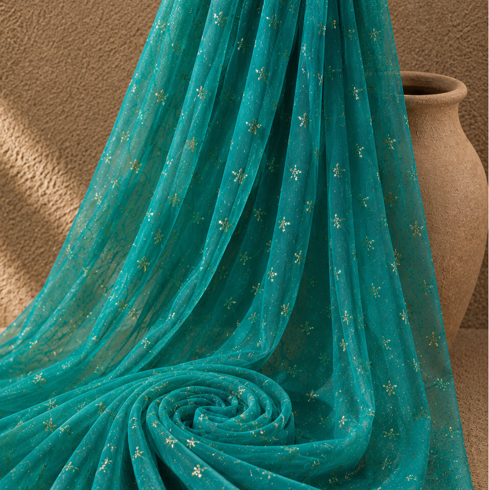 TUQO: Tulle bi-stretch brodé