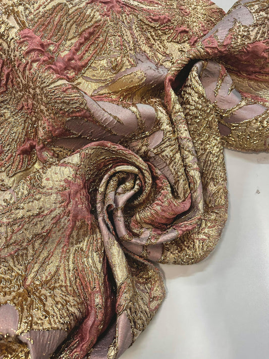 NIDIA: Brocard couture fleurs tissés