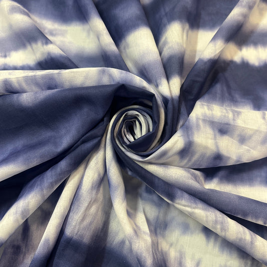 COUPON : POPELINE DE COTON IMPRIMÉ TIE-DYE