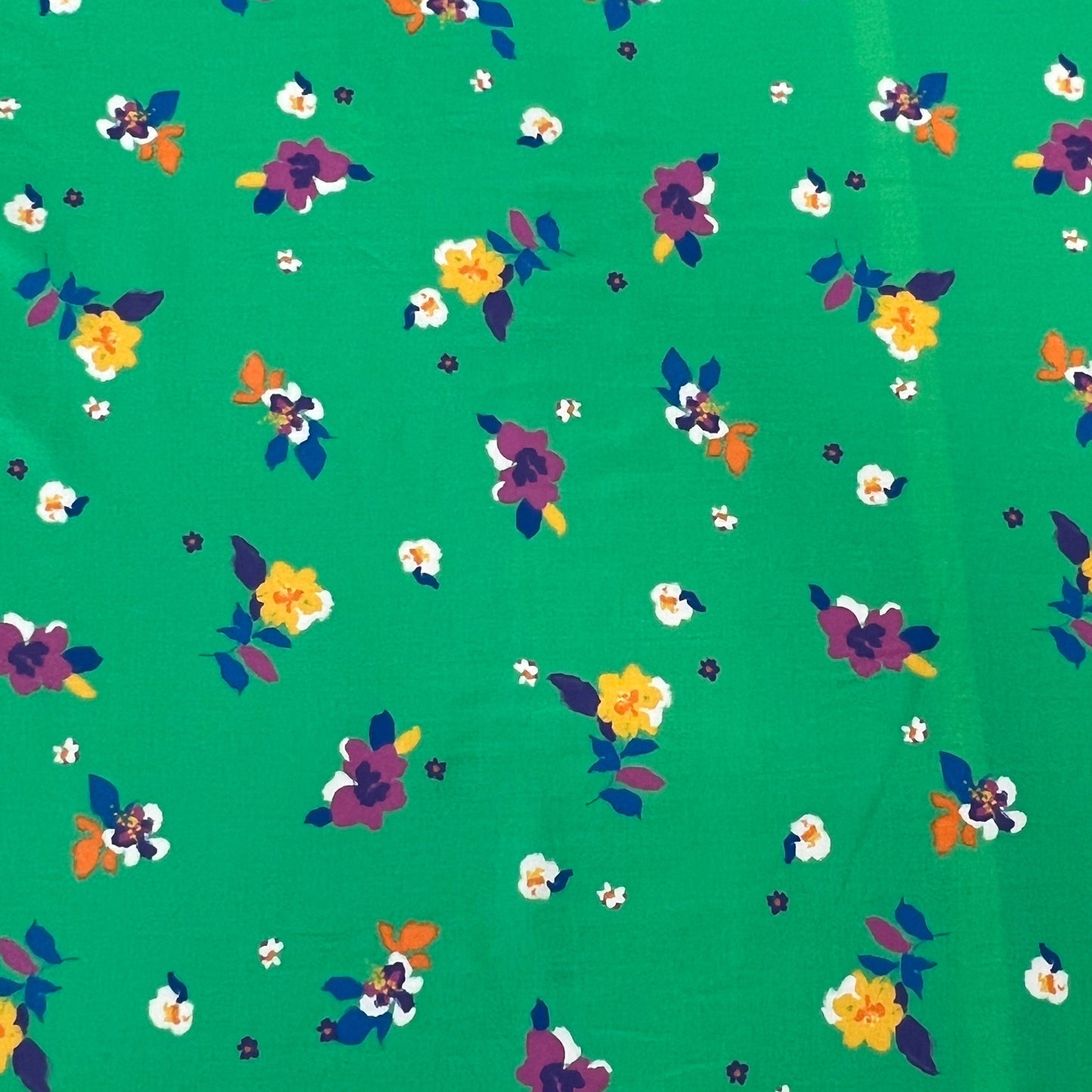 LYSEA: Popeline viscose imprimé fleurs printanières