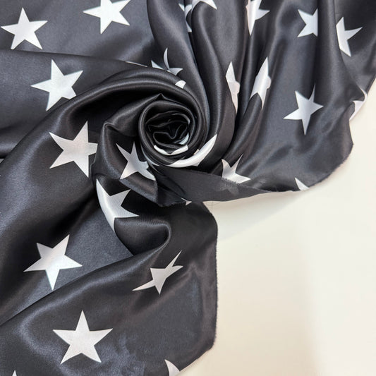 RAÏNA : Satin de soie étoilé