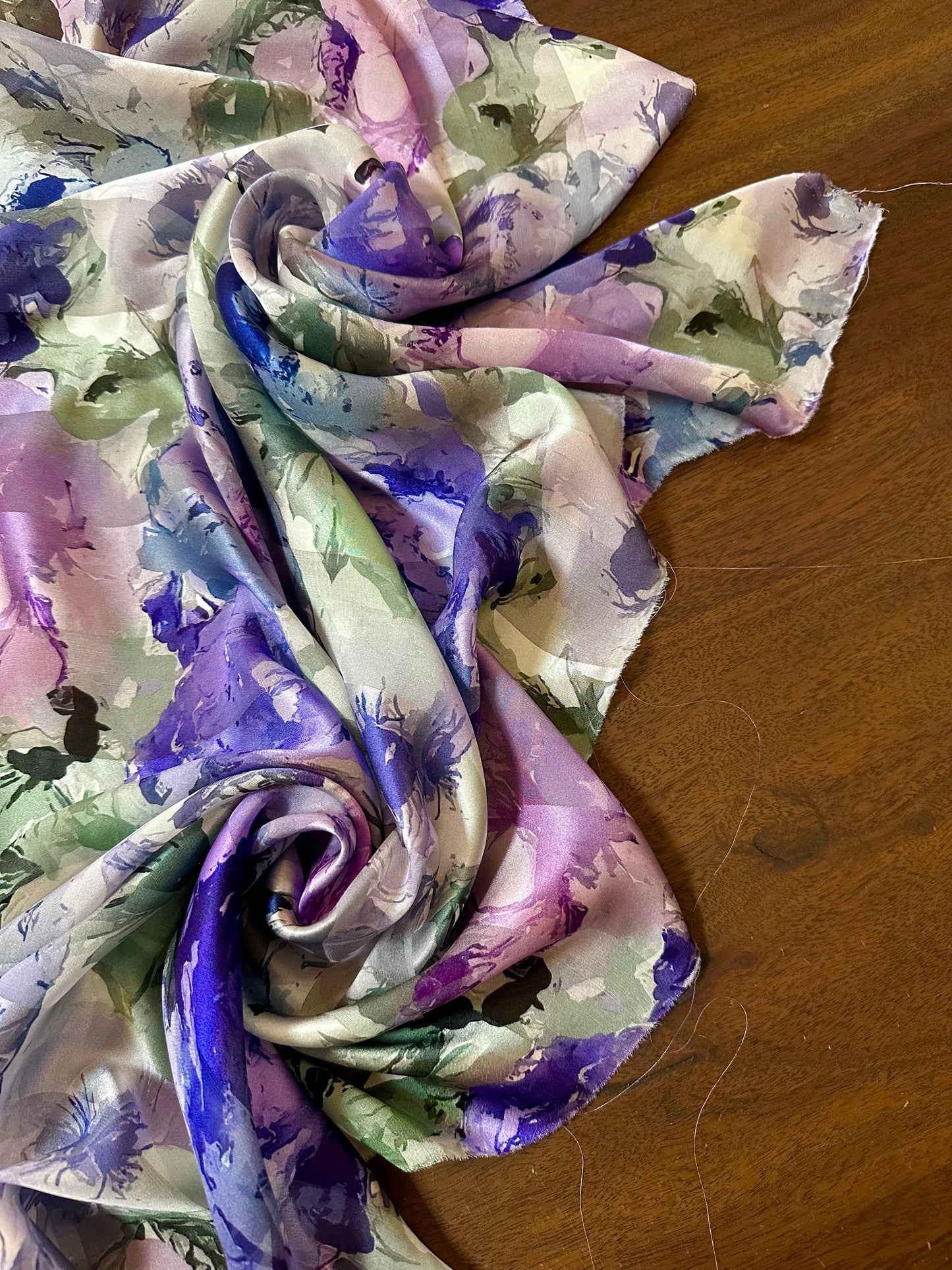 LÉA: Bande satin imprimé soie