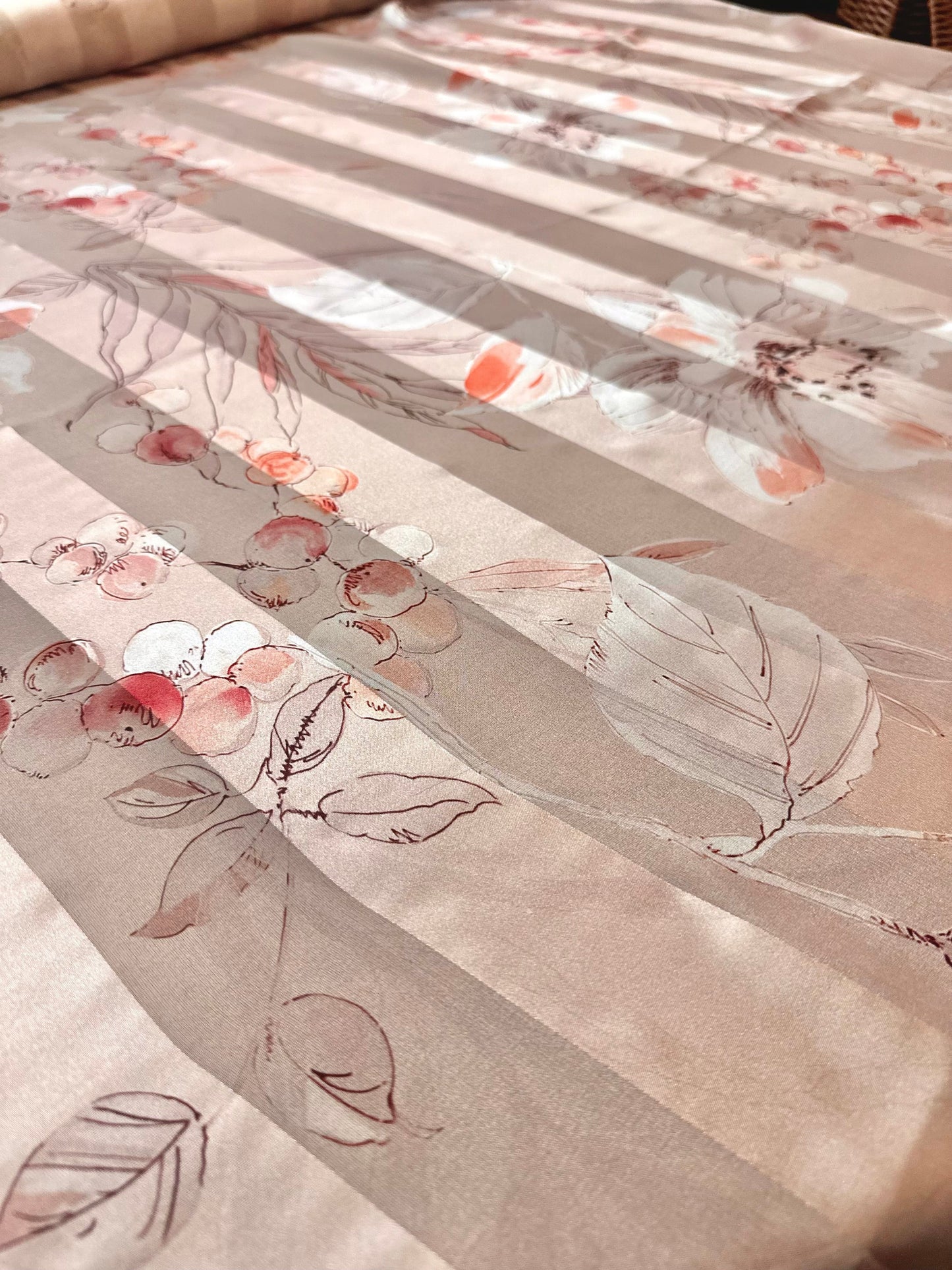 BLISS: Bande satin imprimé soie