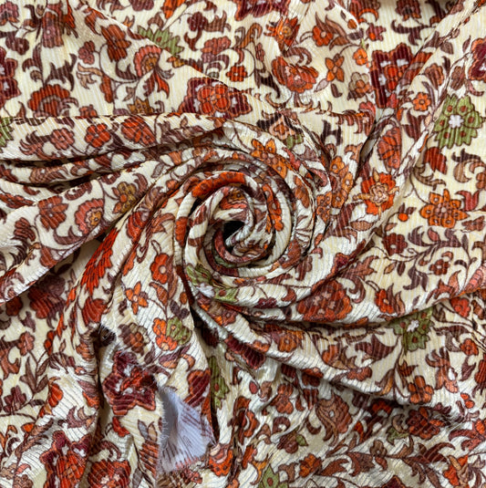 MARINETTE : Velour floral vintage