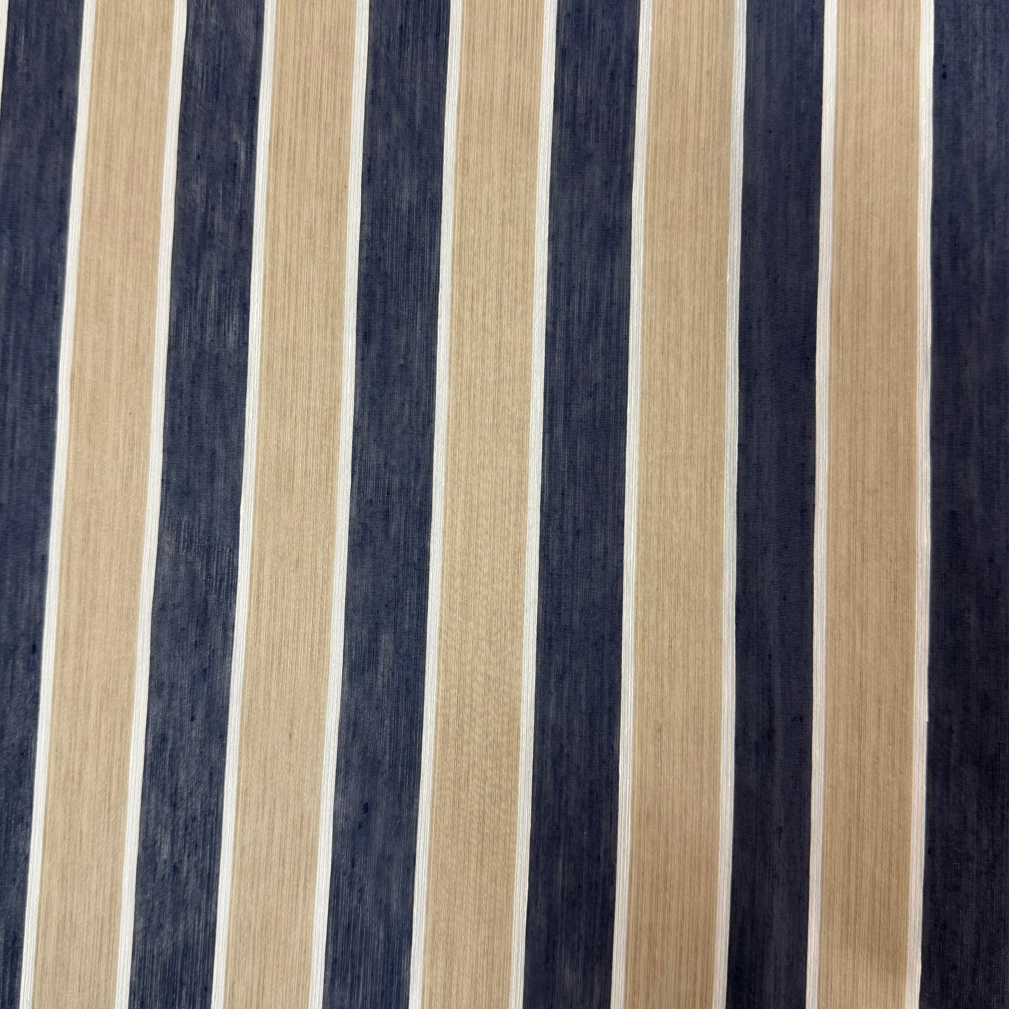 Huber : organza à rayures bleues