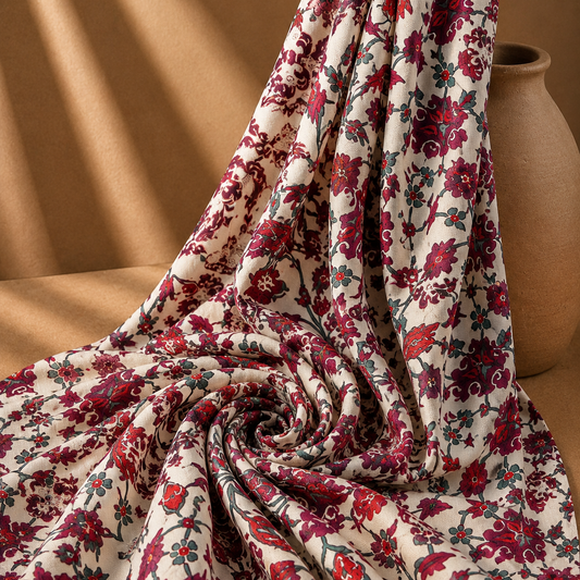 AMIRA: Drap de viscose imprimé bohème