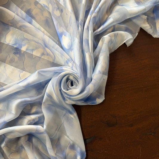 VALENTINA : Bande satin imprimé floral