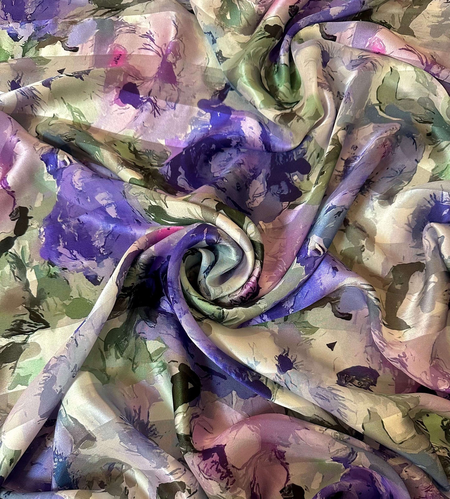 LÉA: Bande satin imprimé soie