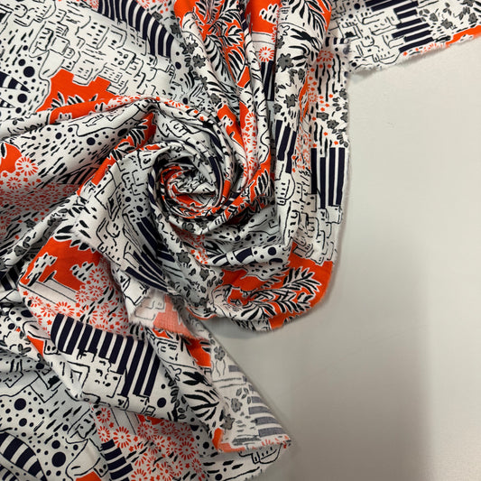 ANDREAS : Toile coton imprimé art moderne