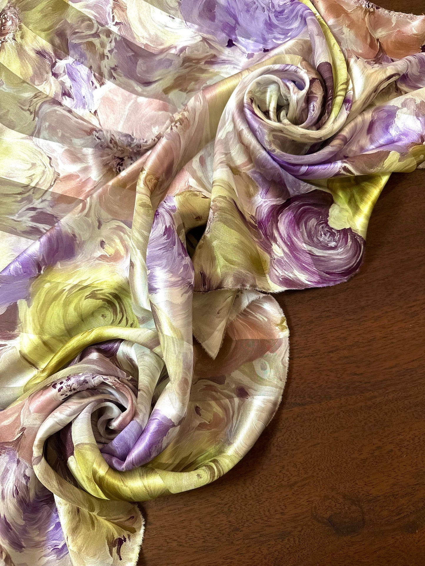 KATY: Bande satin imprimé soie