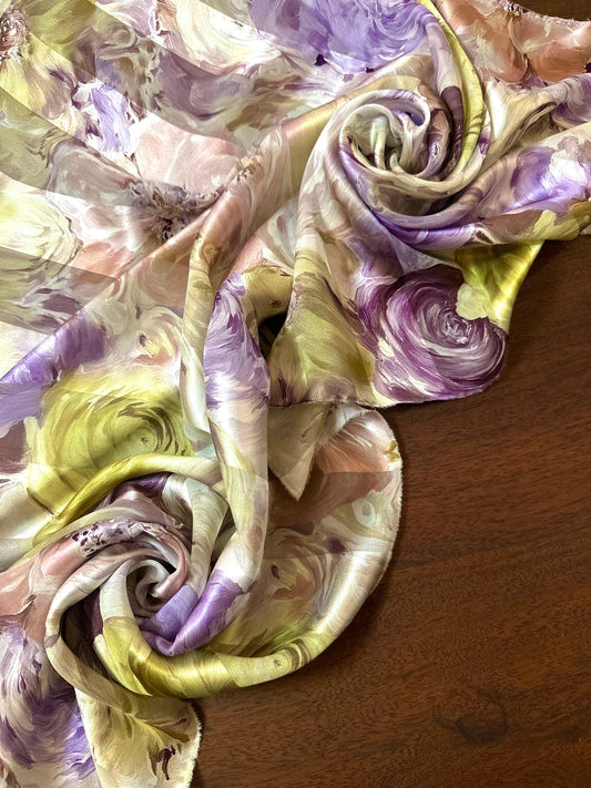 KATY: Bande satin imprimé soie