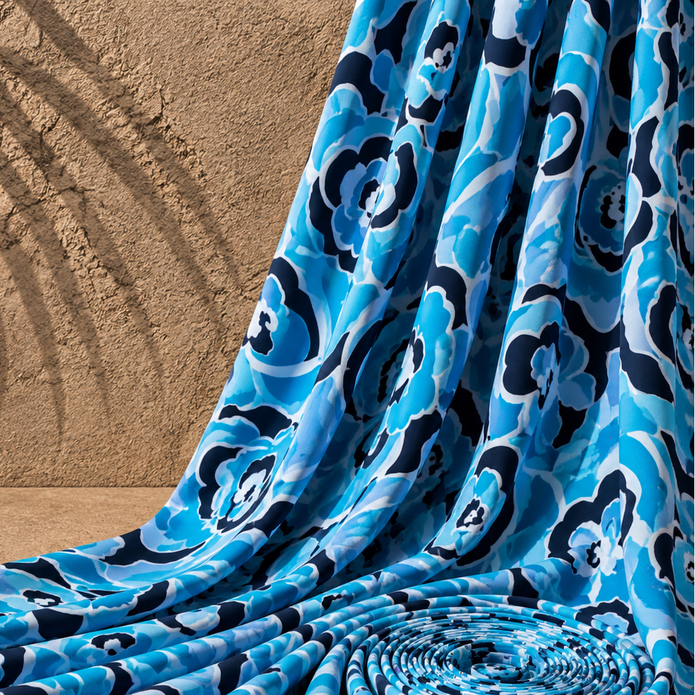 TALORIA: Maille imprimée Floral Abstrait