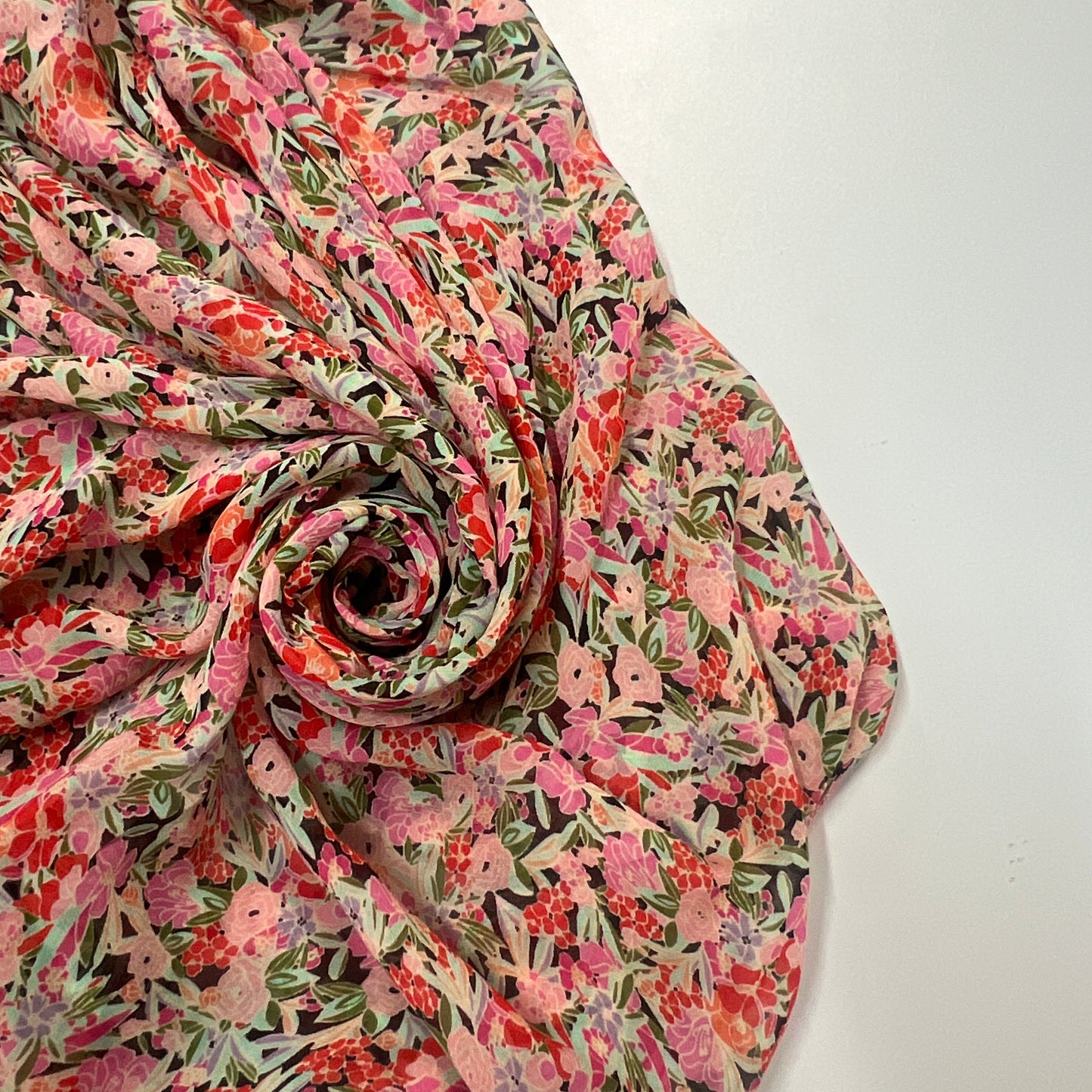 AMARIS: Voile de Coton Viscose imprimé Florale