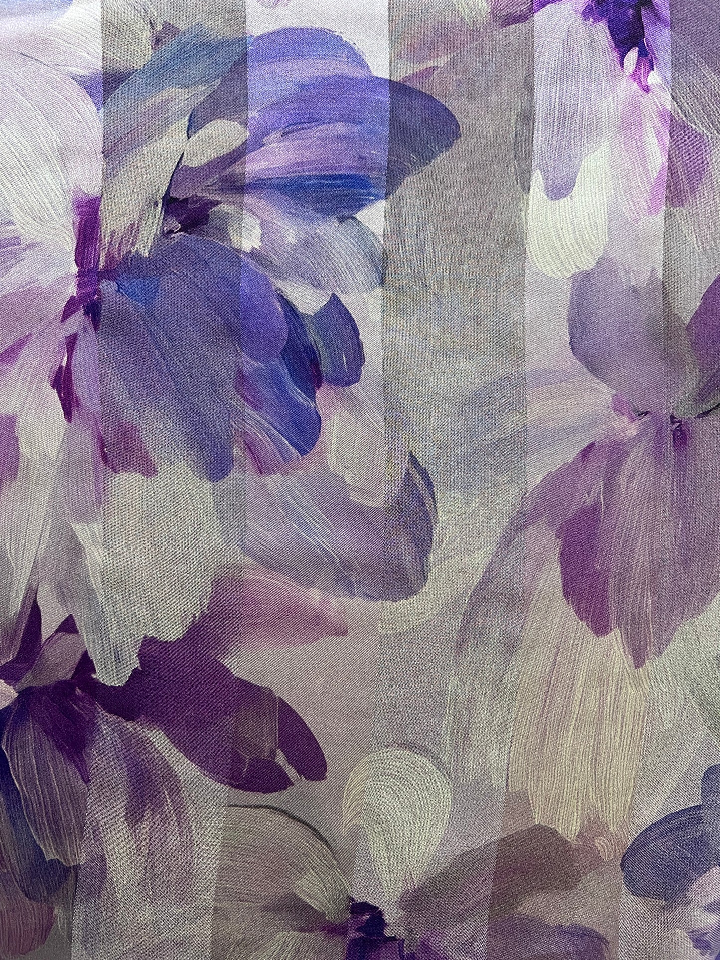 EVE : Bande satin imprimé fleurs bohème