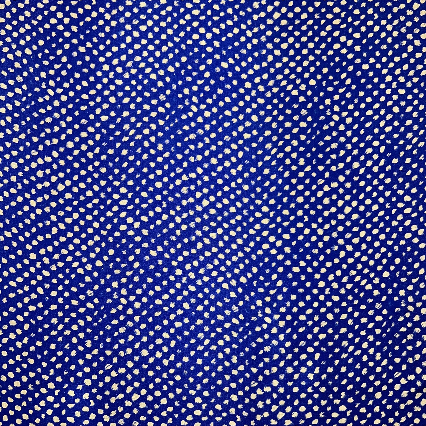 OCÉLIA: Satin de soié bleu roi motif petit pois moderne