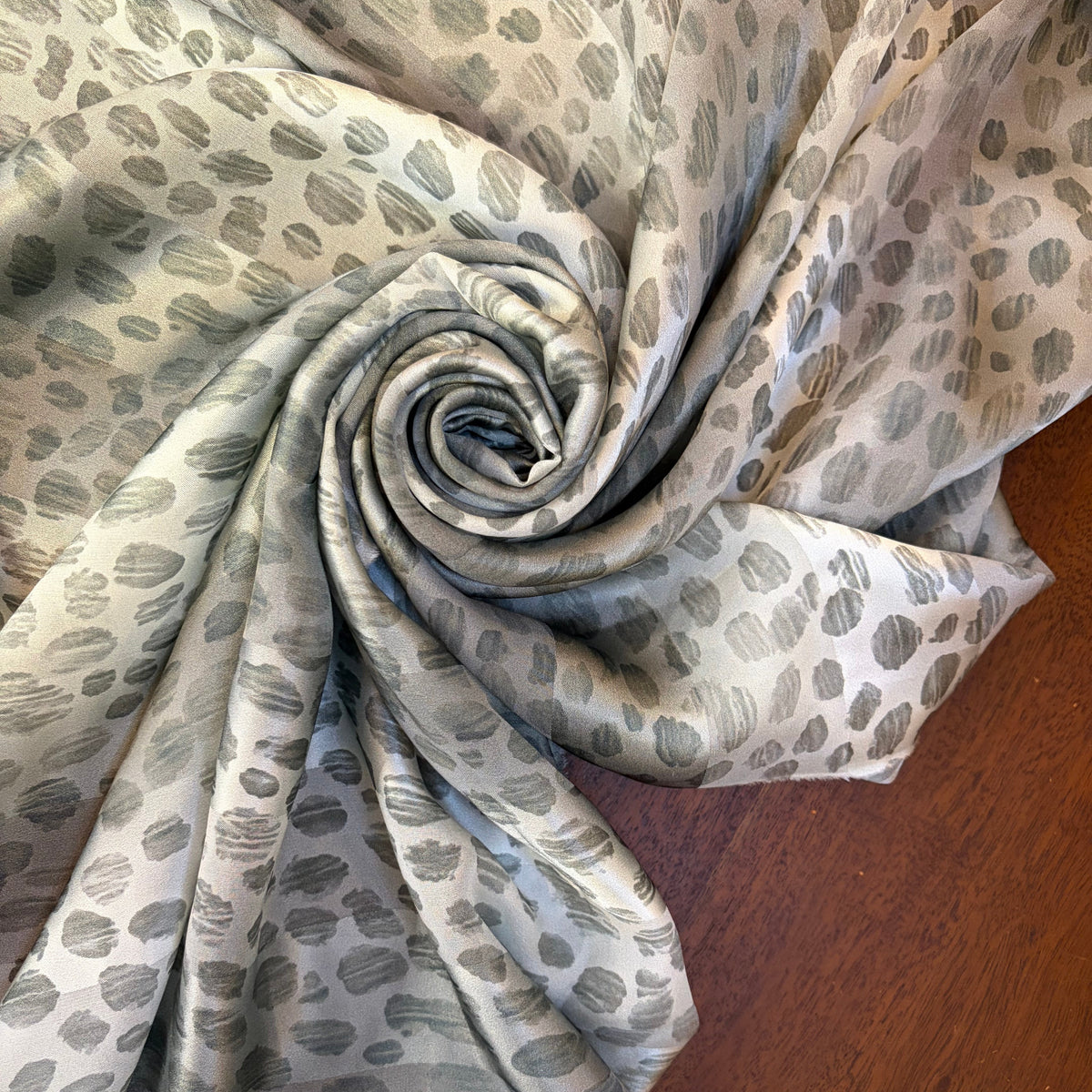 AUBÉLINE : Bande satin imprimé animalier