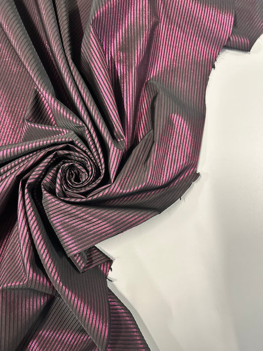SOLENE : Lamé à rayures lurex main tafta