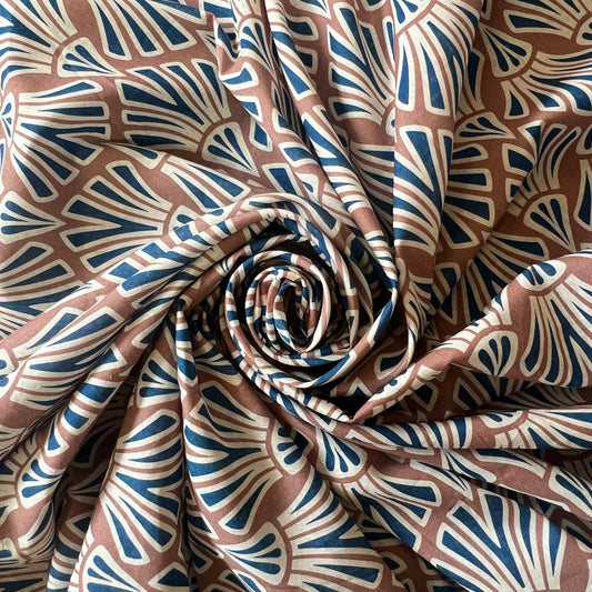 AGLAÉ: Cotton poplin with a geometric floral print