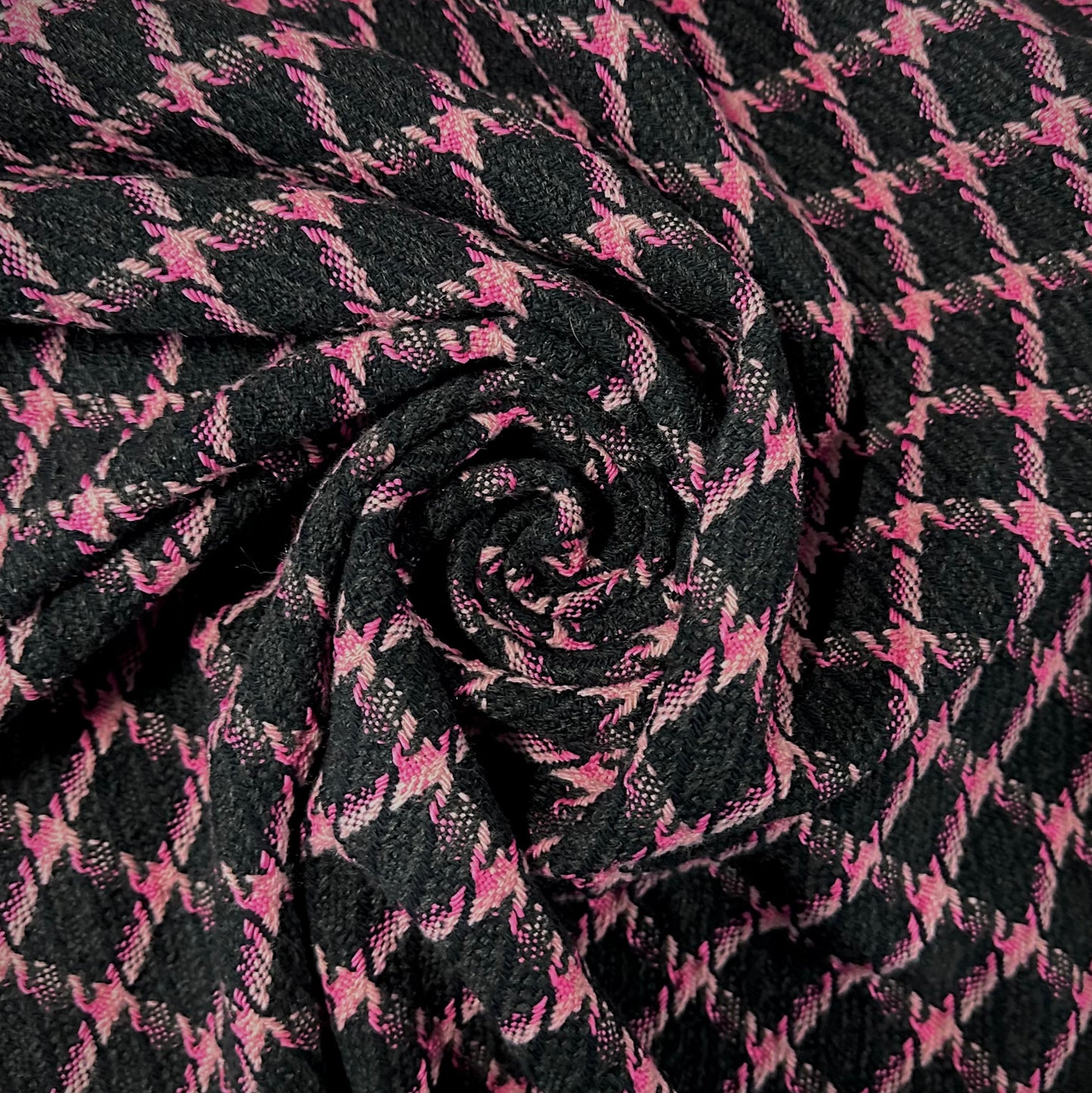 VARON : Tweed à carreaux graphiques couture