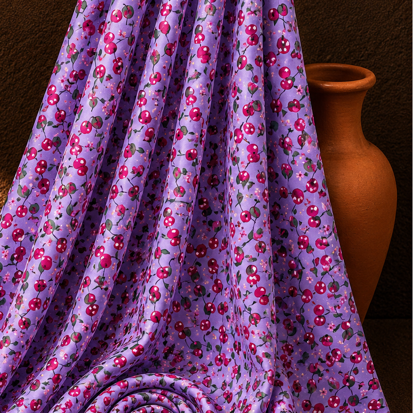 CHERRY: Maille imprimée Cerise