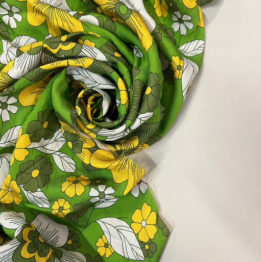 COUPON : COTON IMPRIMÉ À FLEUR