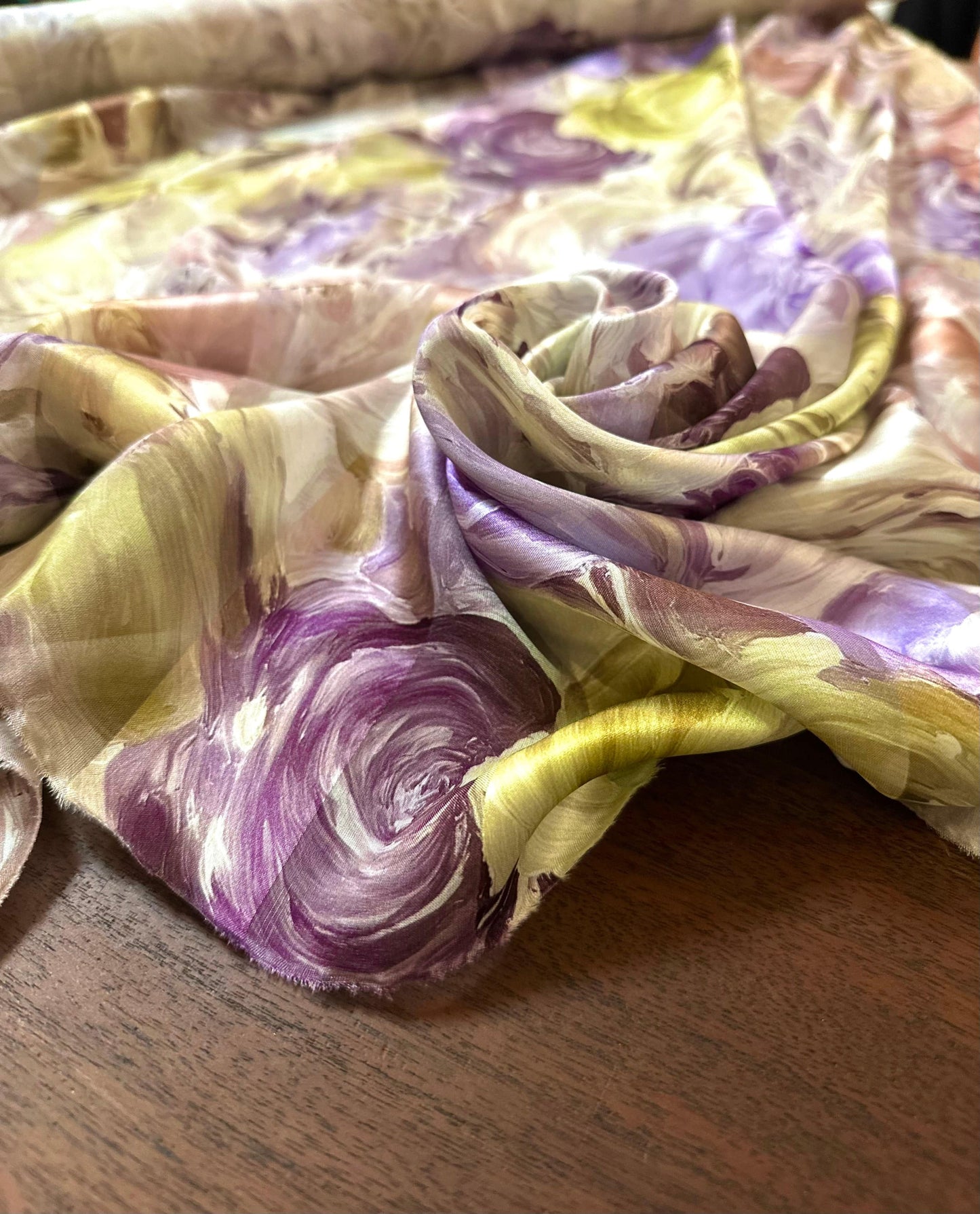 KATY: Bande satin imprimé soie