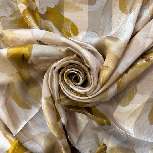 BELLADONE : Bande satin imprimé floral