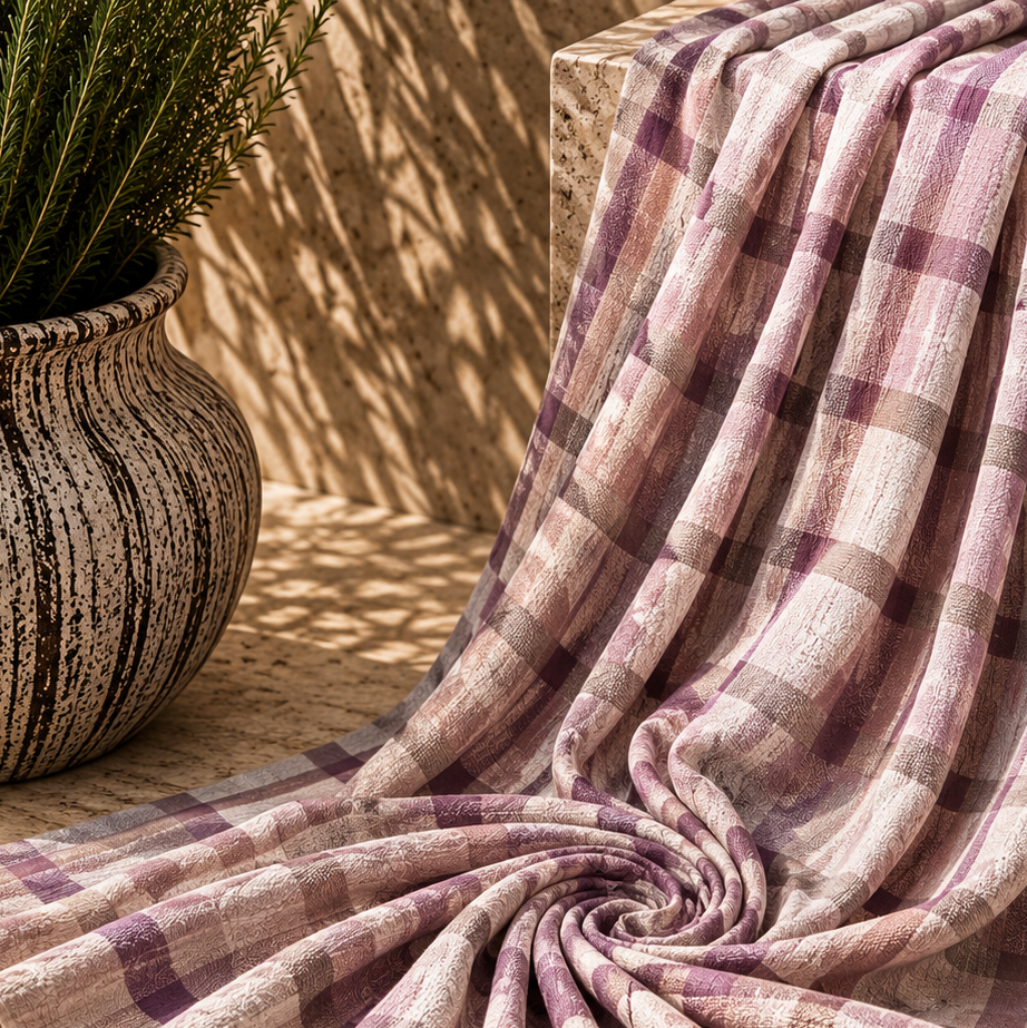 ROWAN: Plaid de Coton imprimé tartan