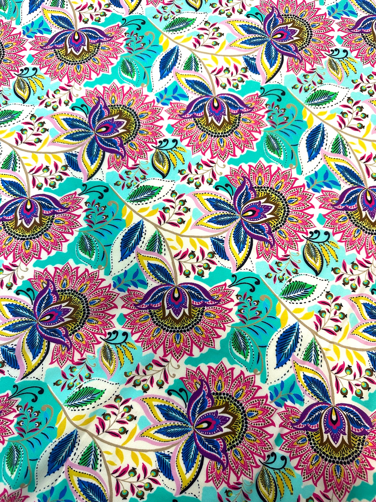 IVA: Popeline de viscose imprimé floral