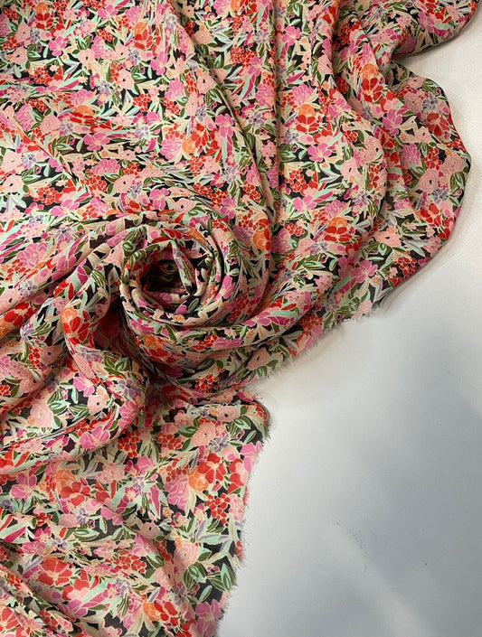 FLOMAR: Crêpe viscose imprimé liberty