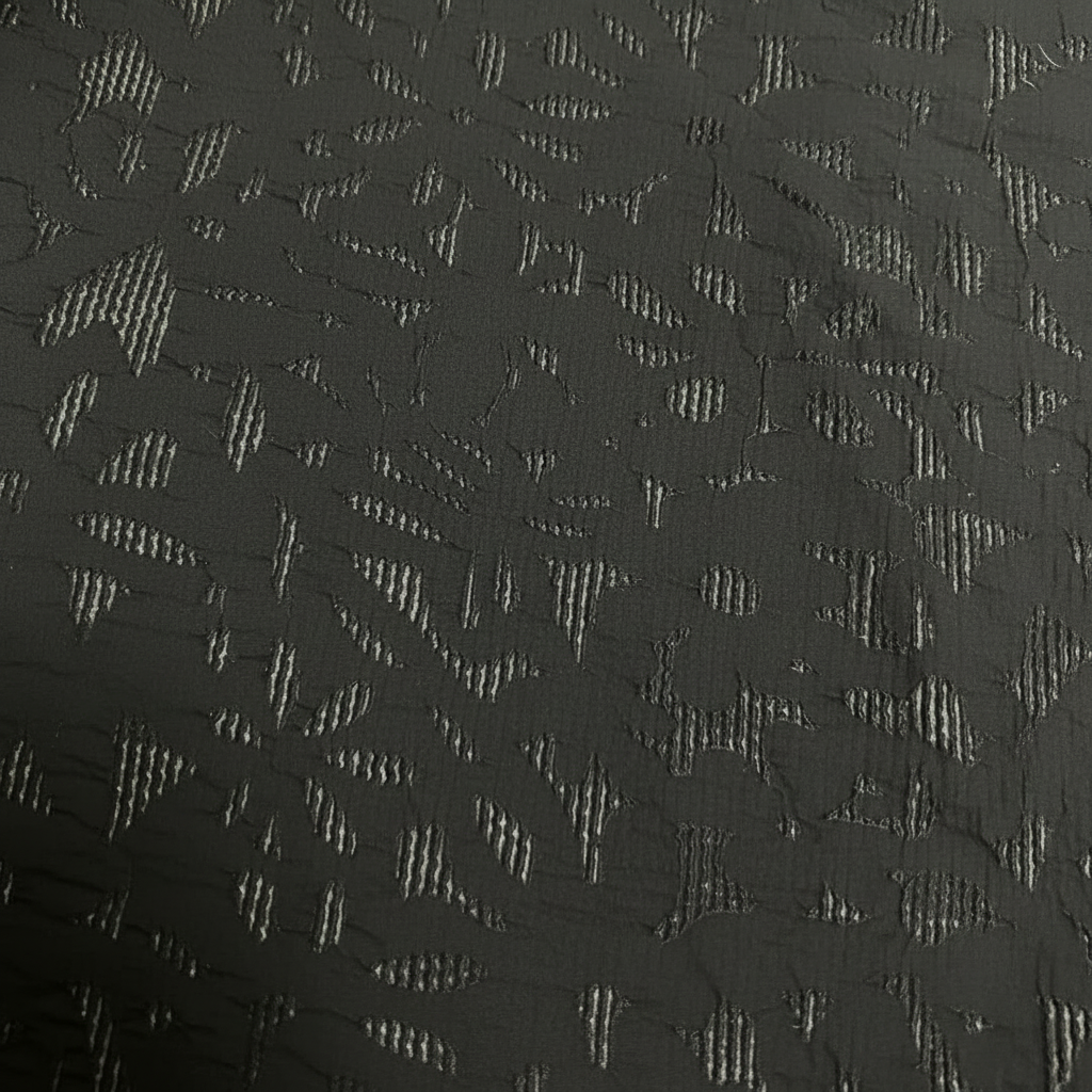 AÉRIS: Openwork jacquard with devoré effect