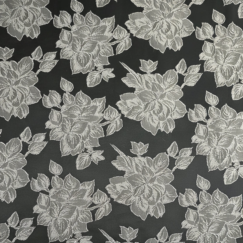 FLORIA : Jacquard stretch à motif floral