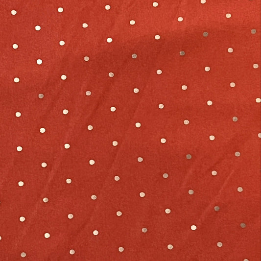 Coupon : CERISE ÉCLAT Maille imprimée pois métallisés : 1,75 m