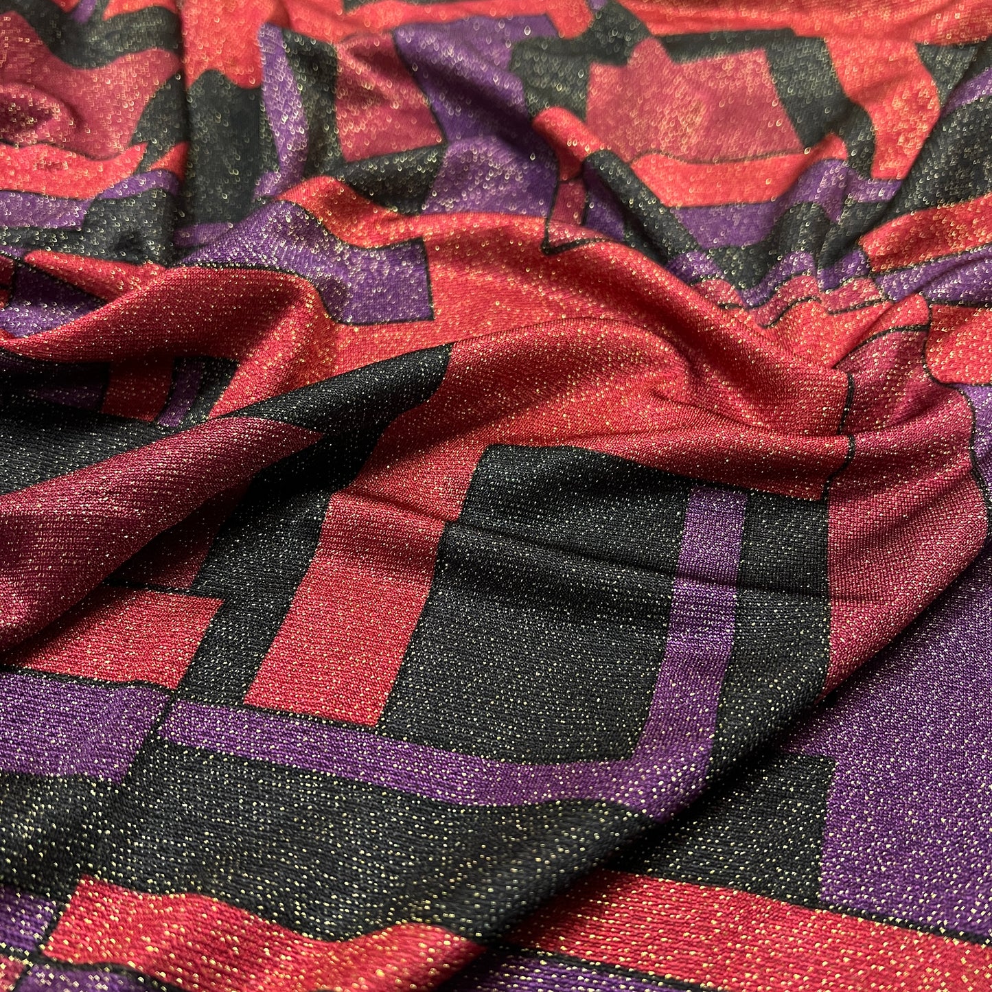 COUPON: GRAPHIKA Maille imprimée lurex : 2.55m