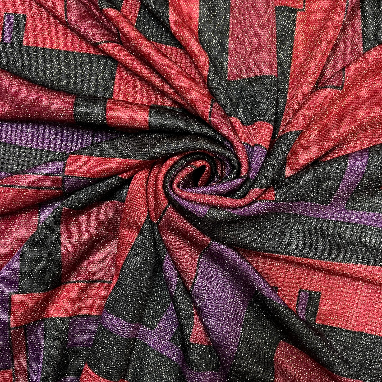 COUPON: GRAPHIKA Maille imprimée lurex : 2.55m